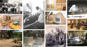 בית שיח נשים קולאז/ אווירה מתמונות ישנות של חלוצות ברחבי העיר פתח תקווה ותמונות הבית כפי שהוא היום
